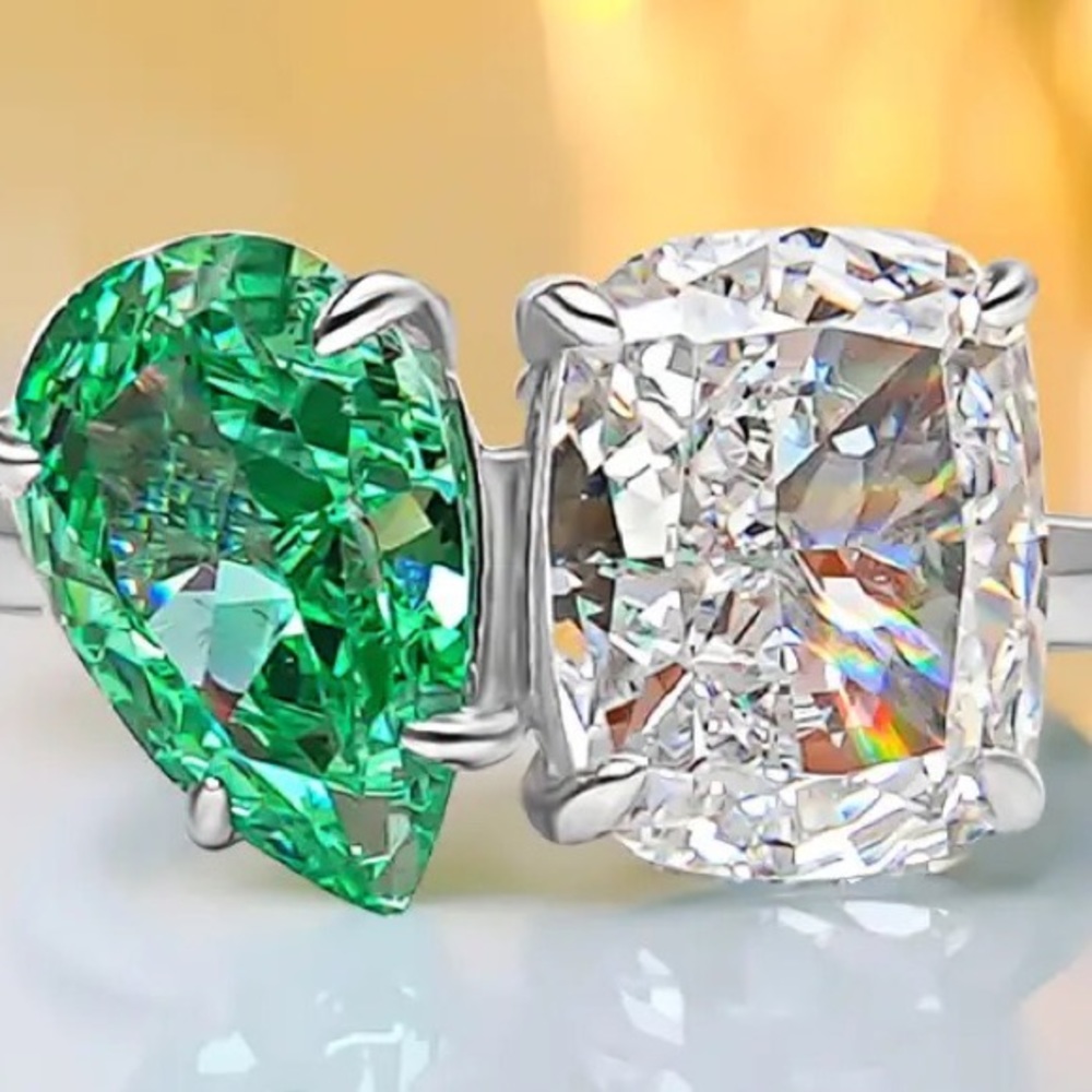 8ct Toi et Moi Ring - Picture 3 of 14
